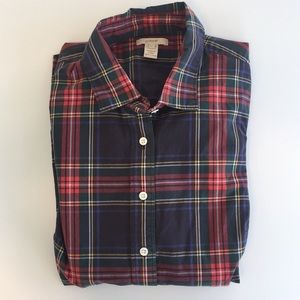 J.Crew Tartan Button-down shirt, blue green red